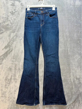Hollister High Rise Flare Jeans Womens 4R W27 Dark Wash Soft Stretch Denim